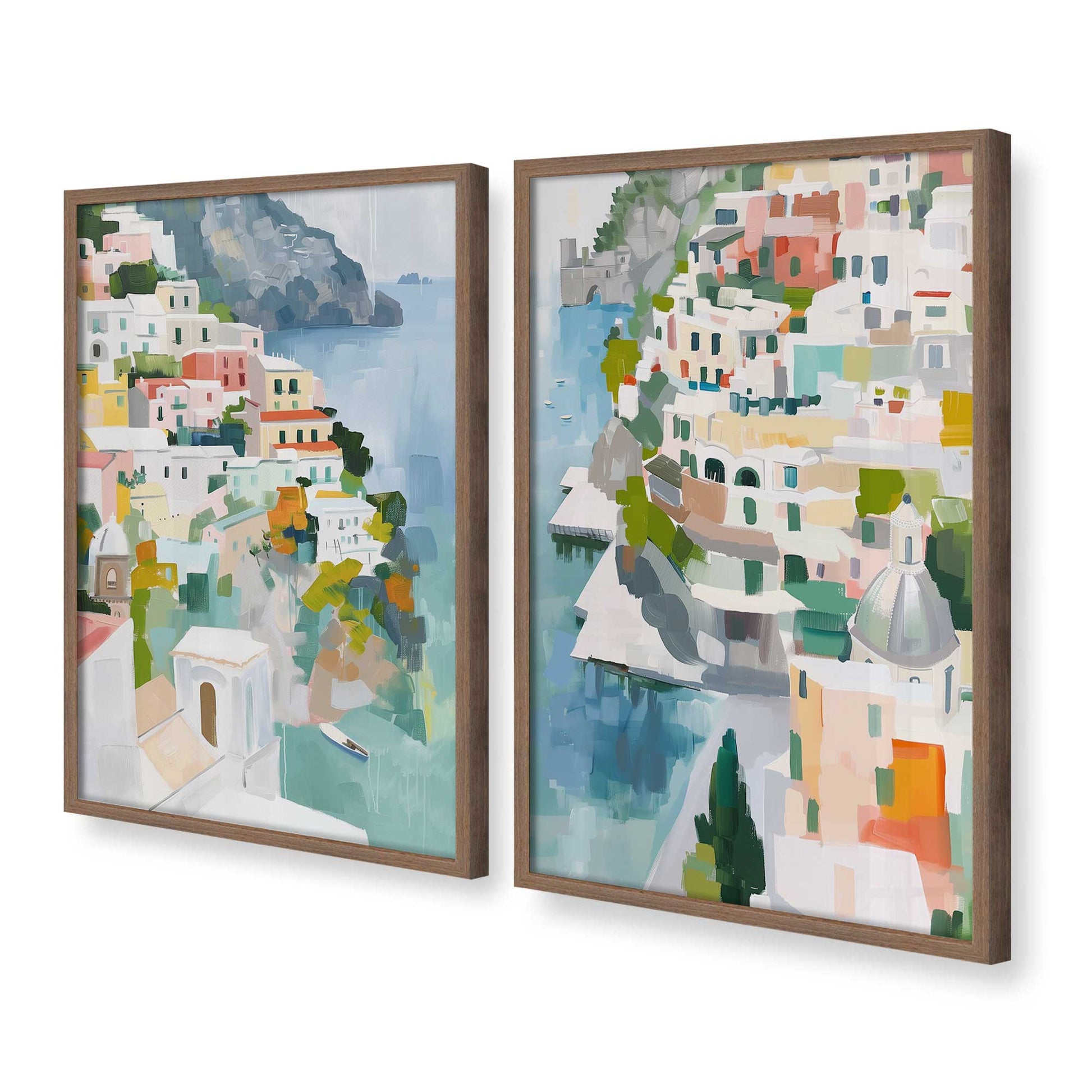 [Color:Walnut], Picture of art in a Walnut frame at an angle