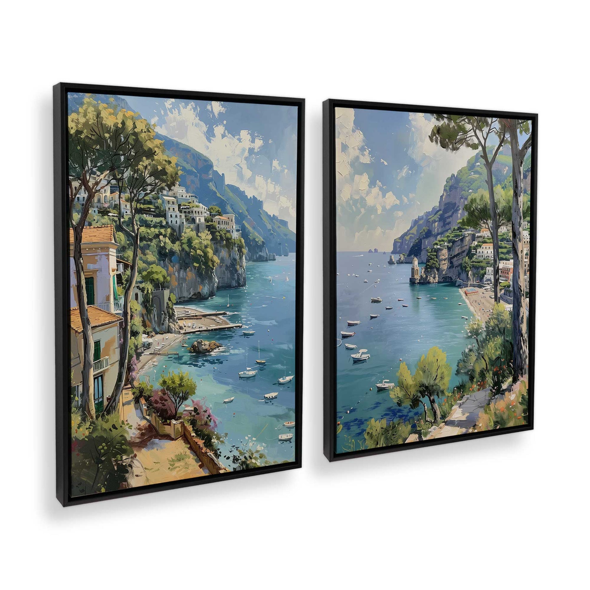 [Color:Satin Black], Picture of art in a Satin Black frame at an angle