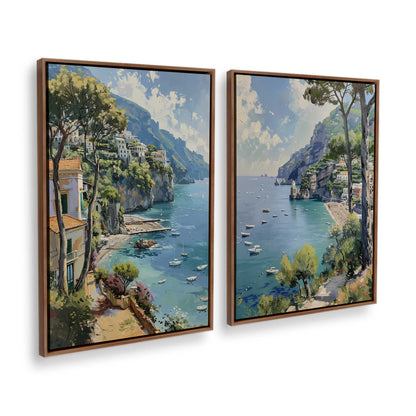 [Color:Walnut], Picture of art in a Walnut frame at an angle