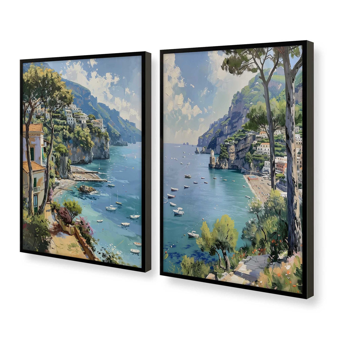 [Color:Satin Black], Picture of art in a Satin Black frame at an angle