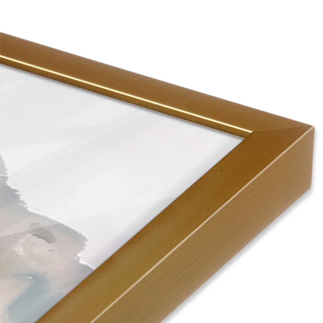 [Color:Polished Gold], Picture of art in a Polished Gold frame of the corner