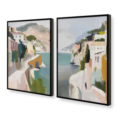[Color:Satin Black], Picture of art in a Satin Black frame at an angle