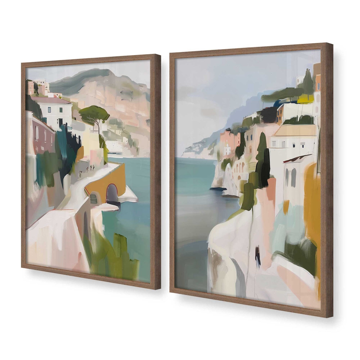 [Color:Walnut], Picture of art in a Walnut frame at an angle