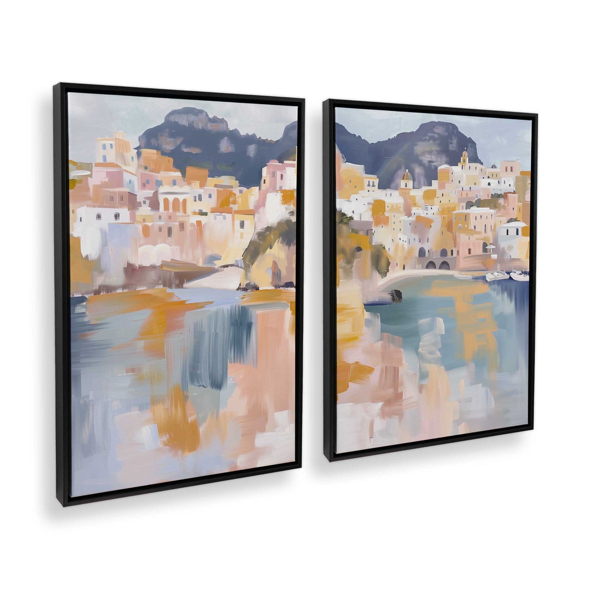 [Color:Satin Black], Picture of art in a Satin Black frame at an angle