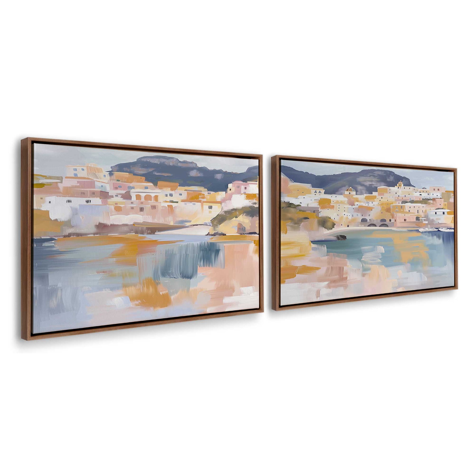[Color:Walnut], Picture of art in a Walnut frame at an angle