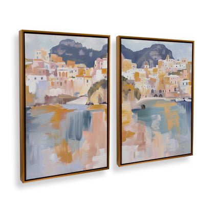 [Color:Polished Gold], Picture of art in a Polished Gold frame at an angle