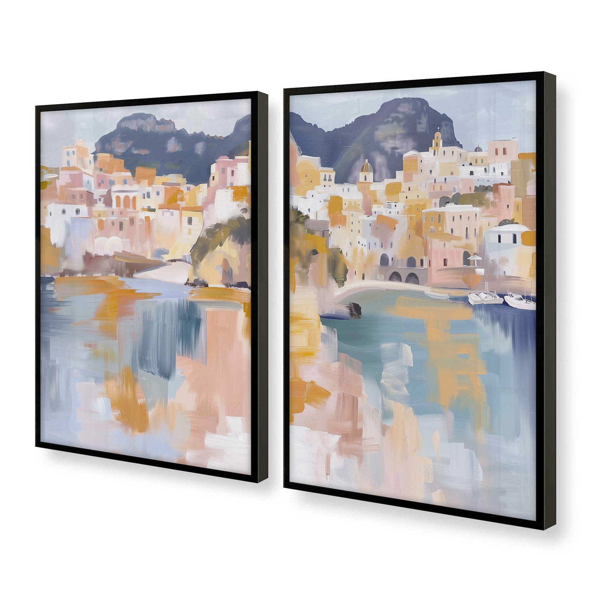 [Color:Satin Black], Picture of art in a Satin Black frame at an angle