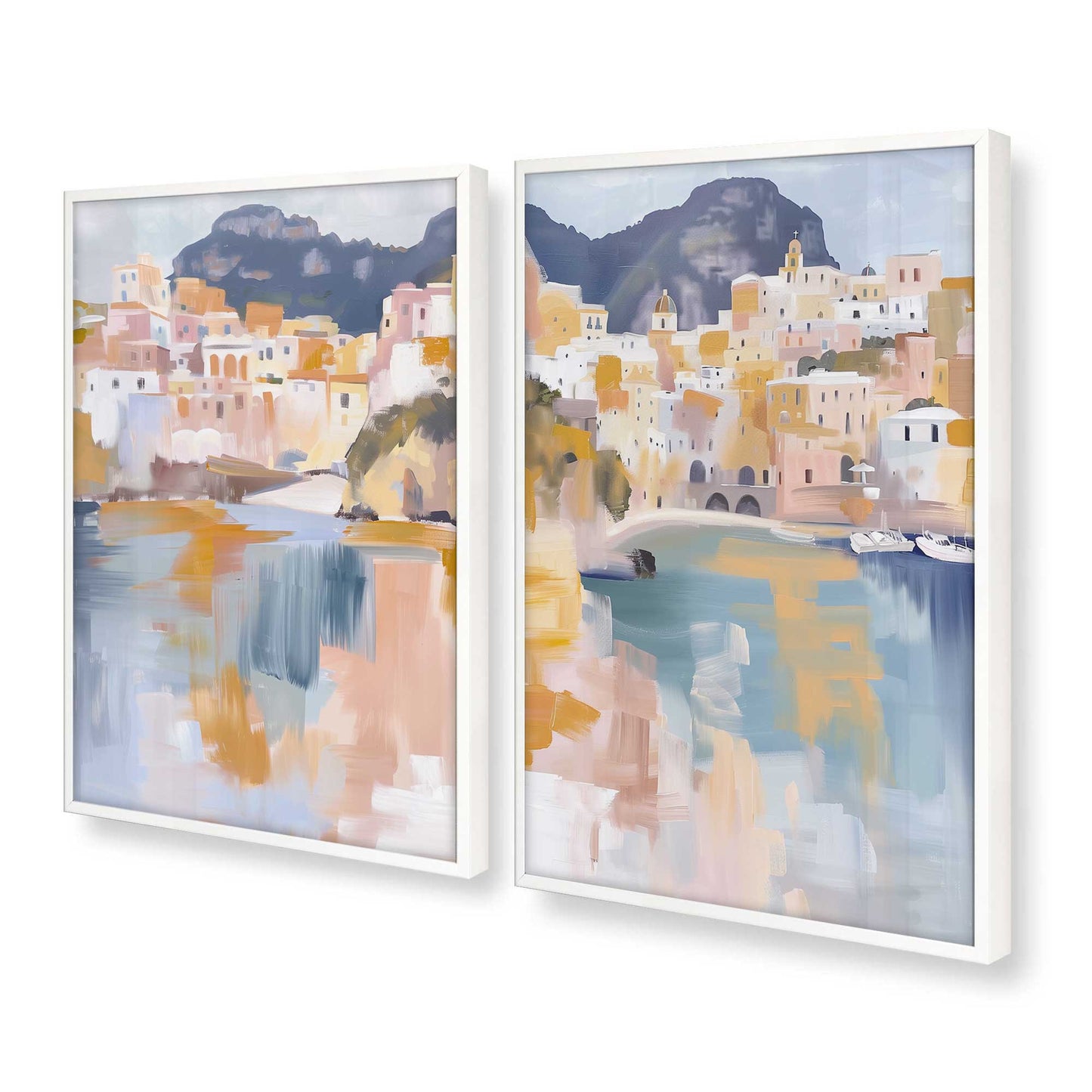 [Color:Opaque White], Picture of art in a Opaque White frame at an angle