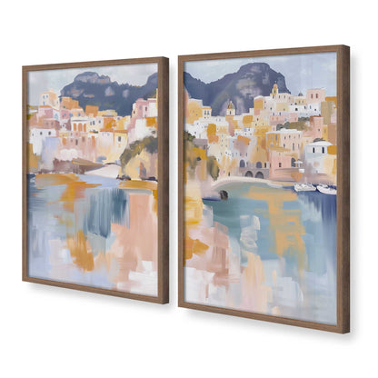 [Color:Walnut], Picture of art in a Walnut frame at an angle
