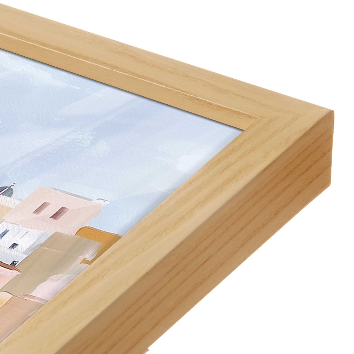 [Color:American Maple], Picture of art in a American Maple frame of the corner