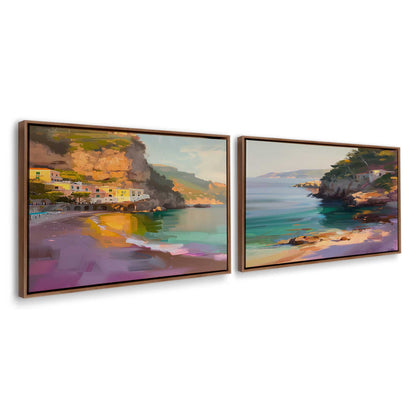 [Color:Walnut], Picture of art in a Walnut frame at an angle