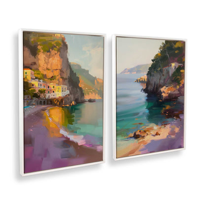 [Color:Opaque White], Picture of art in a White frame at an angle