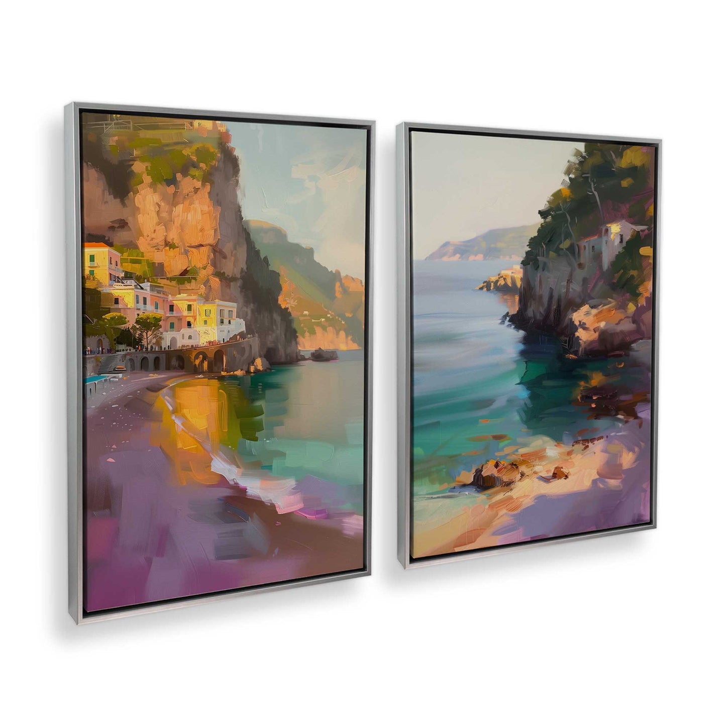 [Color:Polished Chrome], Picture of art in a Polished Chrome frame at an angle