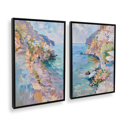 [Color:Satin Black], Picture of art in a Satin Black frame at an angle
