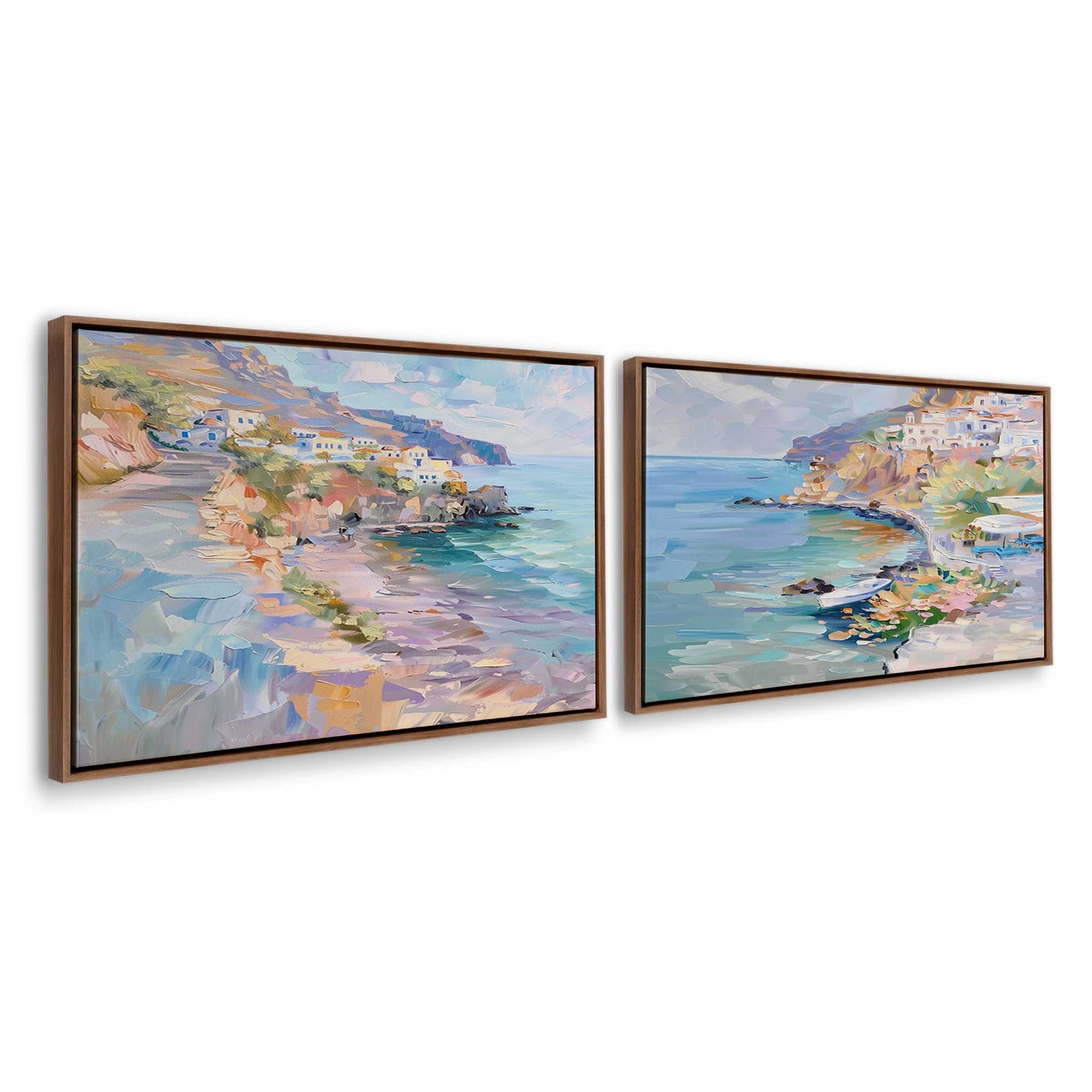 [Color:Walnut], Picture of art in a Walnut frame at an angle