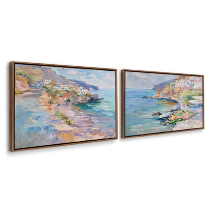 [Color:Walnut], Picture of art in a Walnut frame at an angle