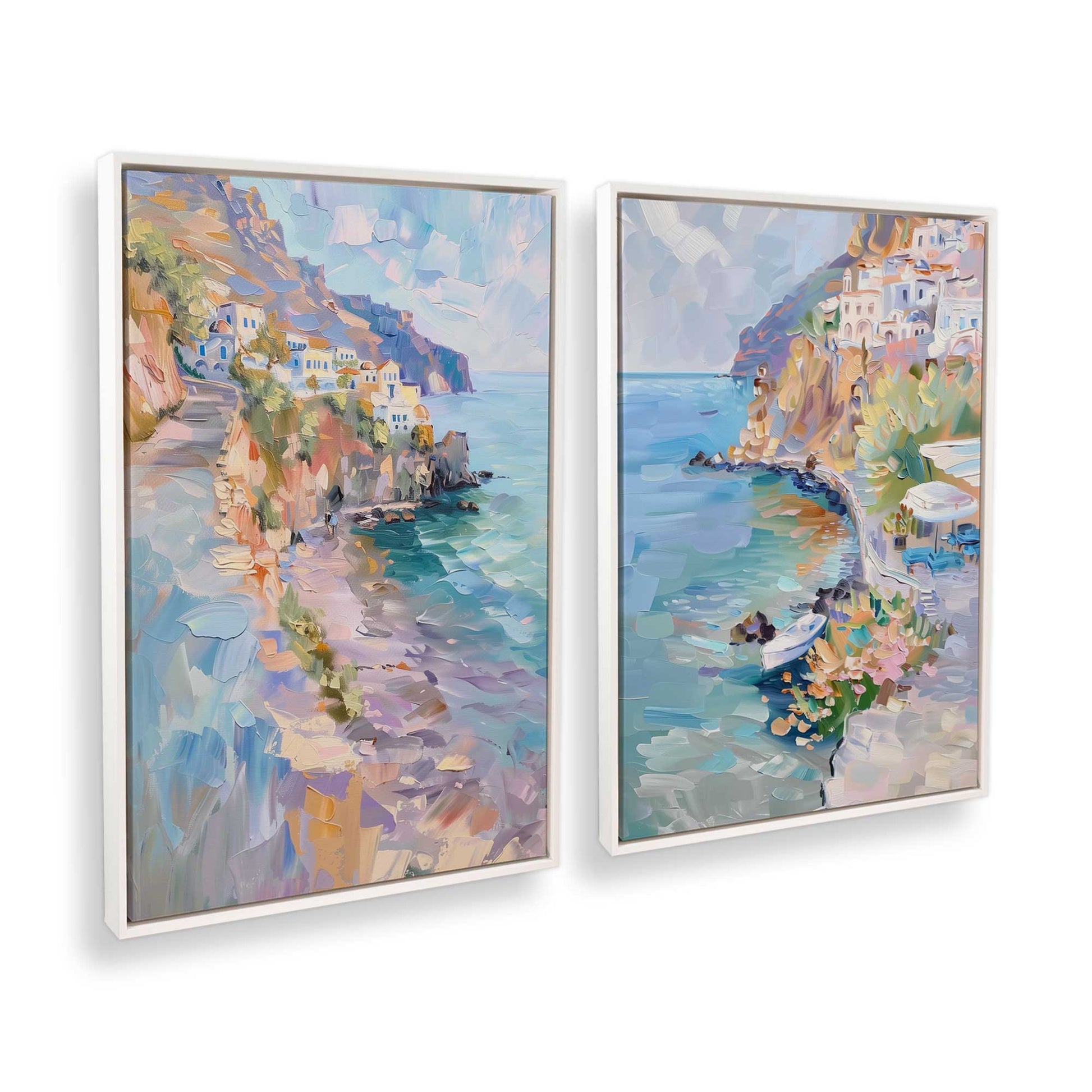 [Color:Opaque White], Picture of art in a White frame at an angle
