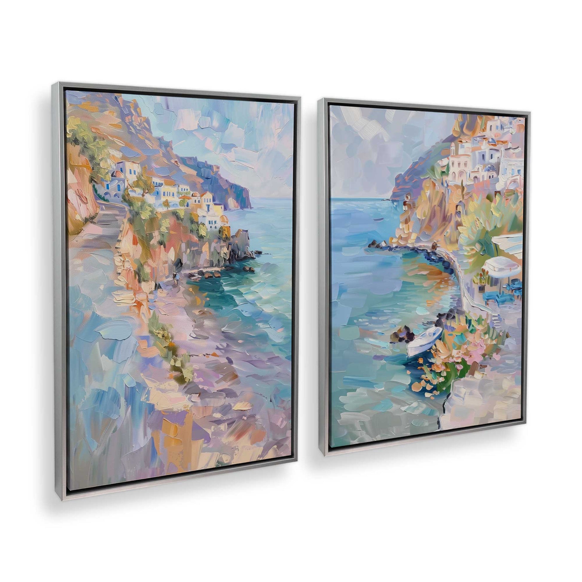 [Color:Polished Chrome], Picture of art in a Polished Chrome frame at an angle