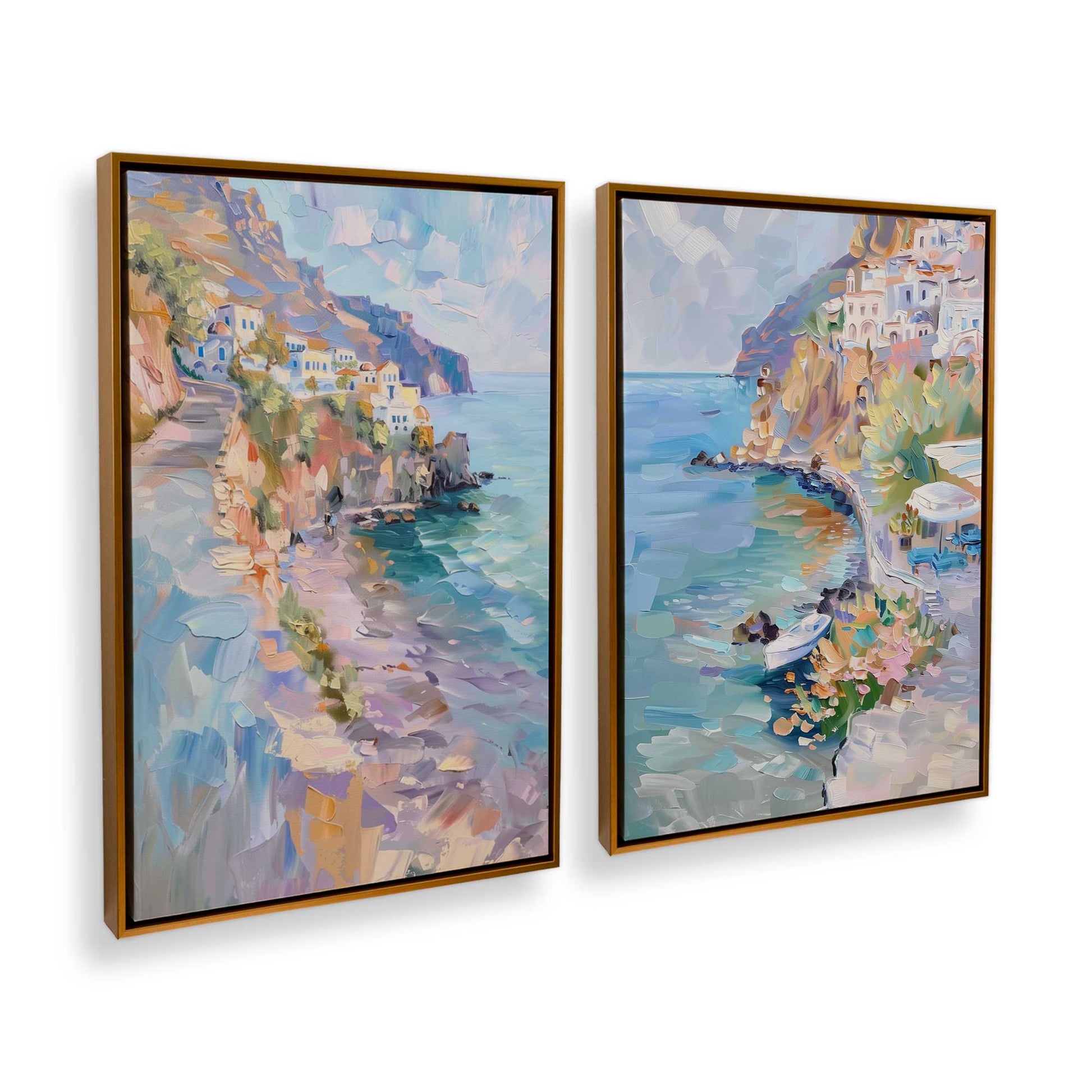 [Color:Polished Gold], Picture of art in a Polished Gold frame at an angle