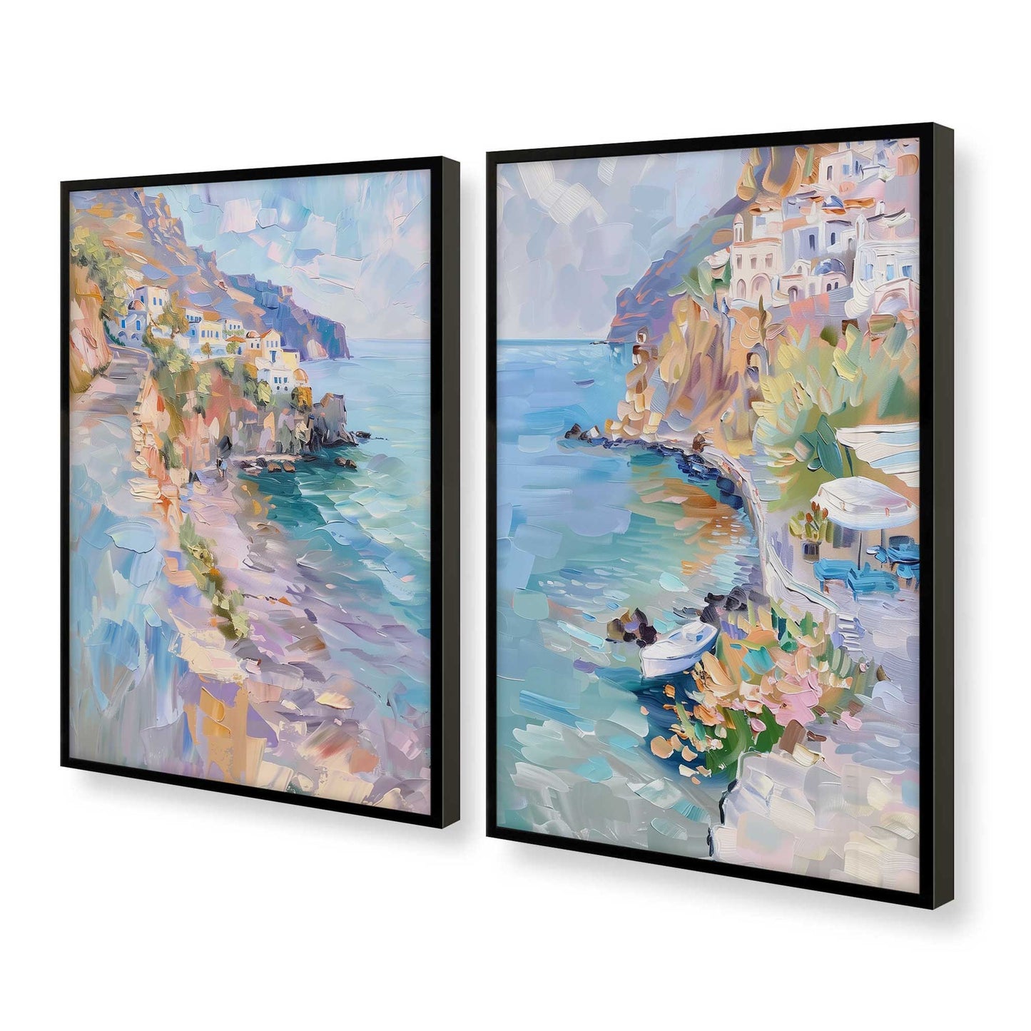 [Color:Satin Black], Picture of art in a Satin Black frame at an angle