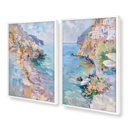 [Color:Opaque White], Picture of art in a Opaque White frame at an angle
