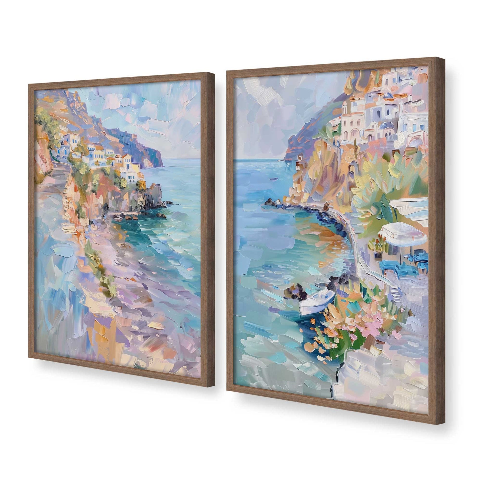 [Color:Walnut], Picture of art in a Walnut frame at an angle