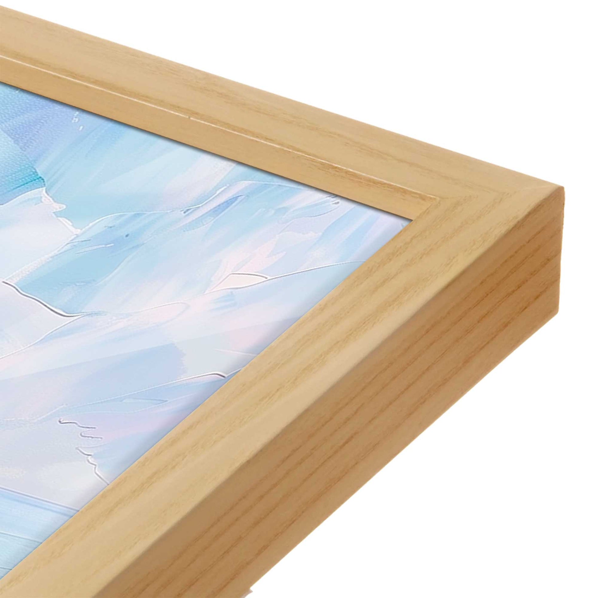 [Color:American Maple], Picture of art in a American Maple frame of the corner