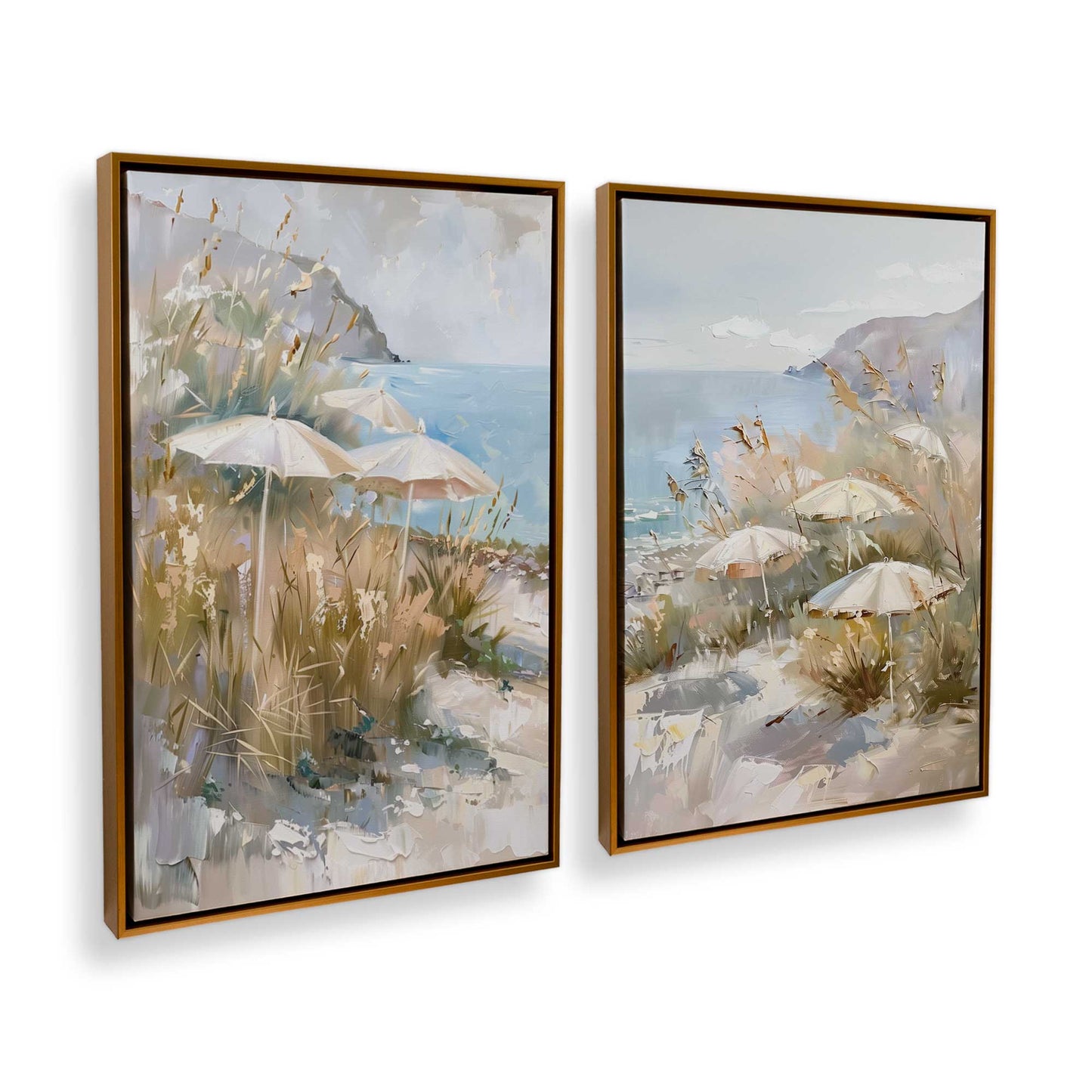 [Color:Polished Gold], Picture of art in a Polished Gold frame at an angle