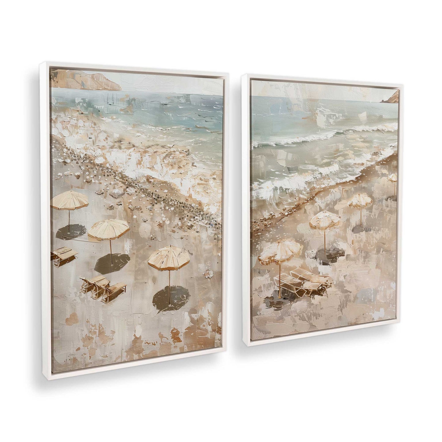 [Color:Opaque White], Picture of art in a White frame at an angle