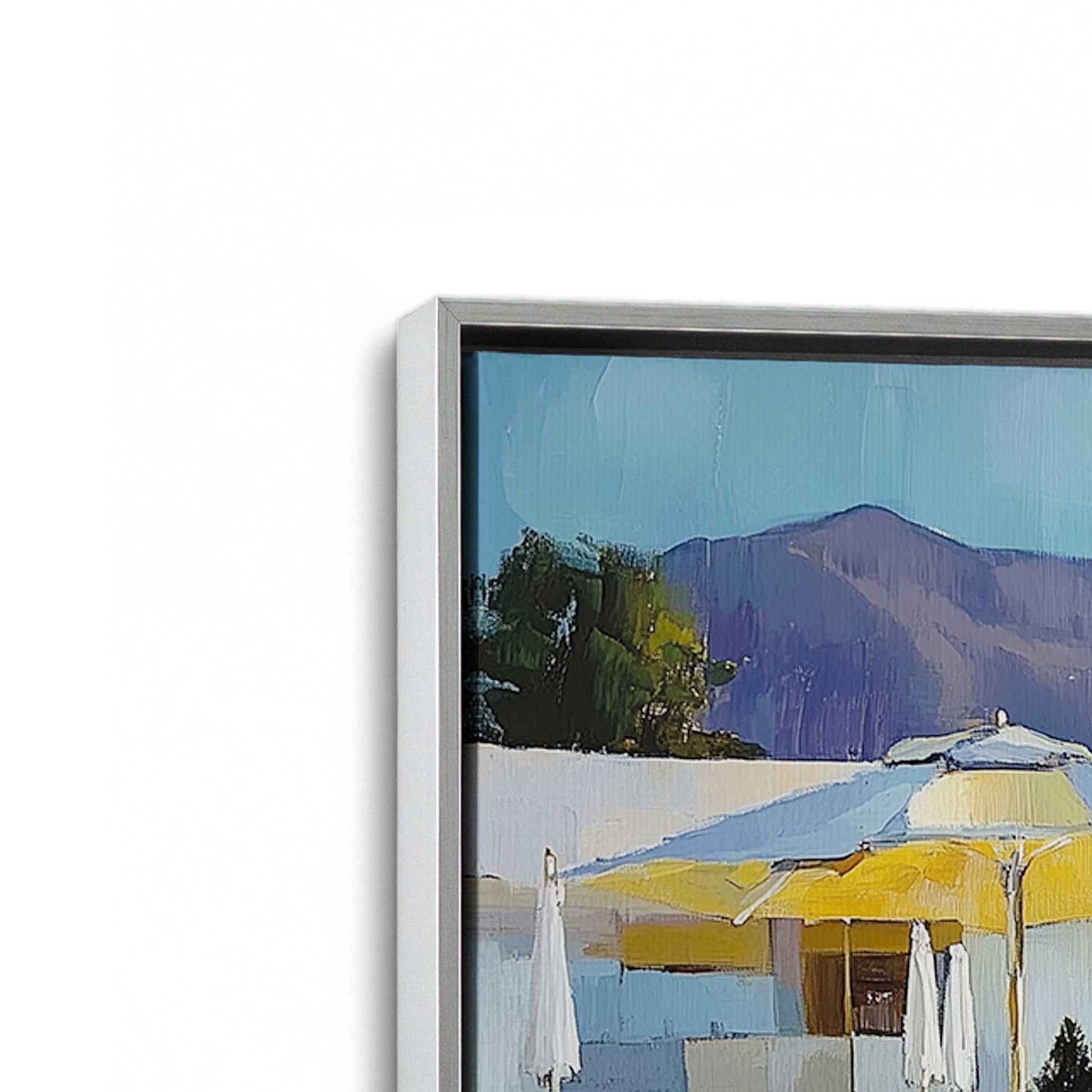 [Color:Polished Chrome], Picture of art in a Polished Chrome frame at an angle