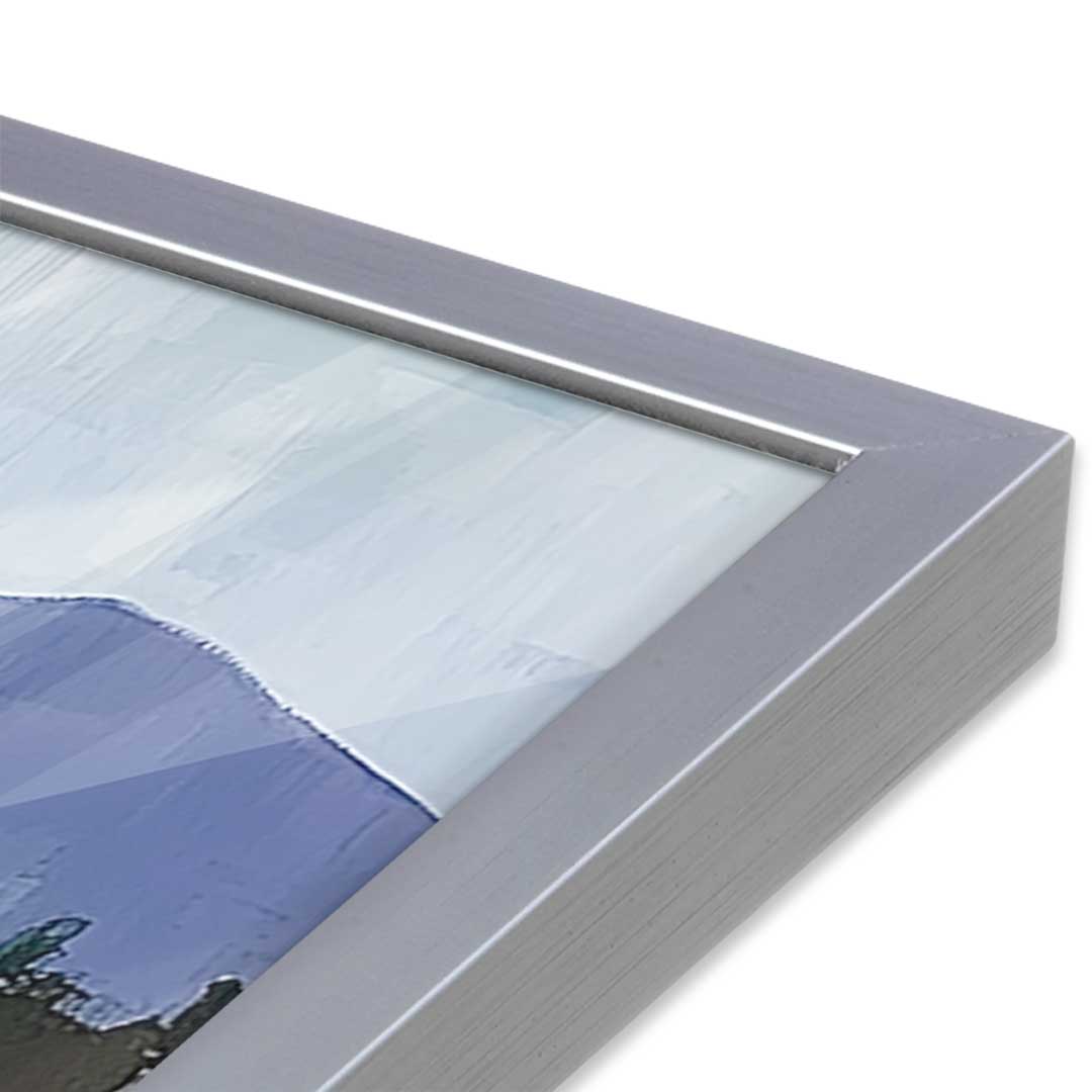 [Color:Polished Chrome], Picture of art in a Polished Chrome frame at an angle