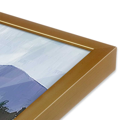 [Color:Polished Gold], Picture of art in a Polished Gold frame at an angle
