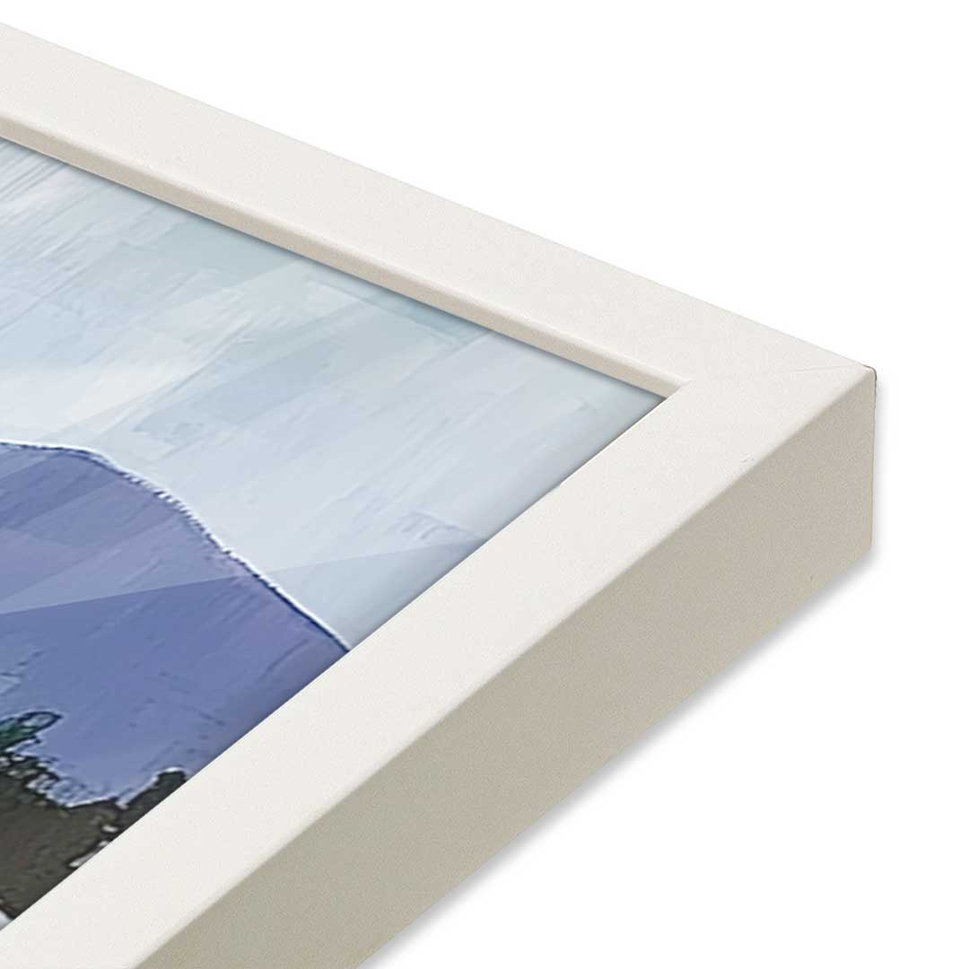 [Color:Opaque White], Picture of art in a Opaque White frame at an angle