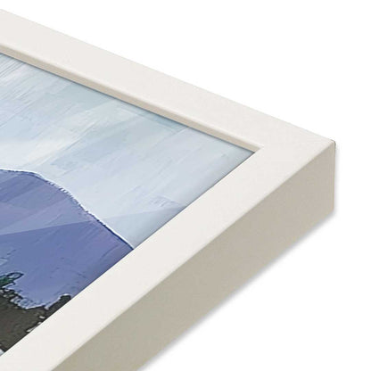 [Color:Opaque White], Picture of art in a Opaque White frame at an angle