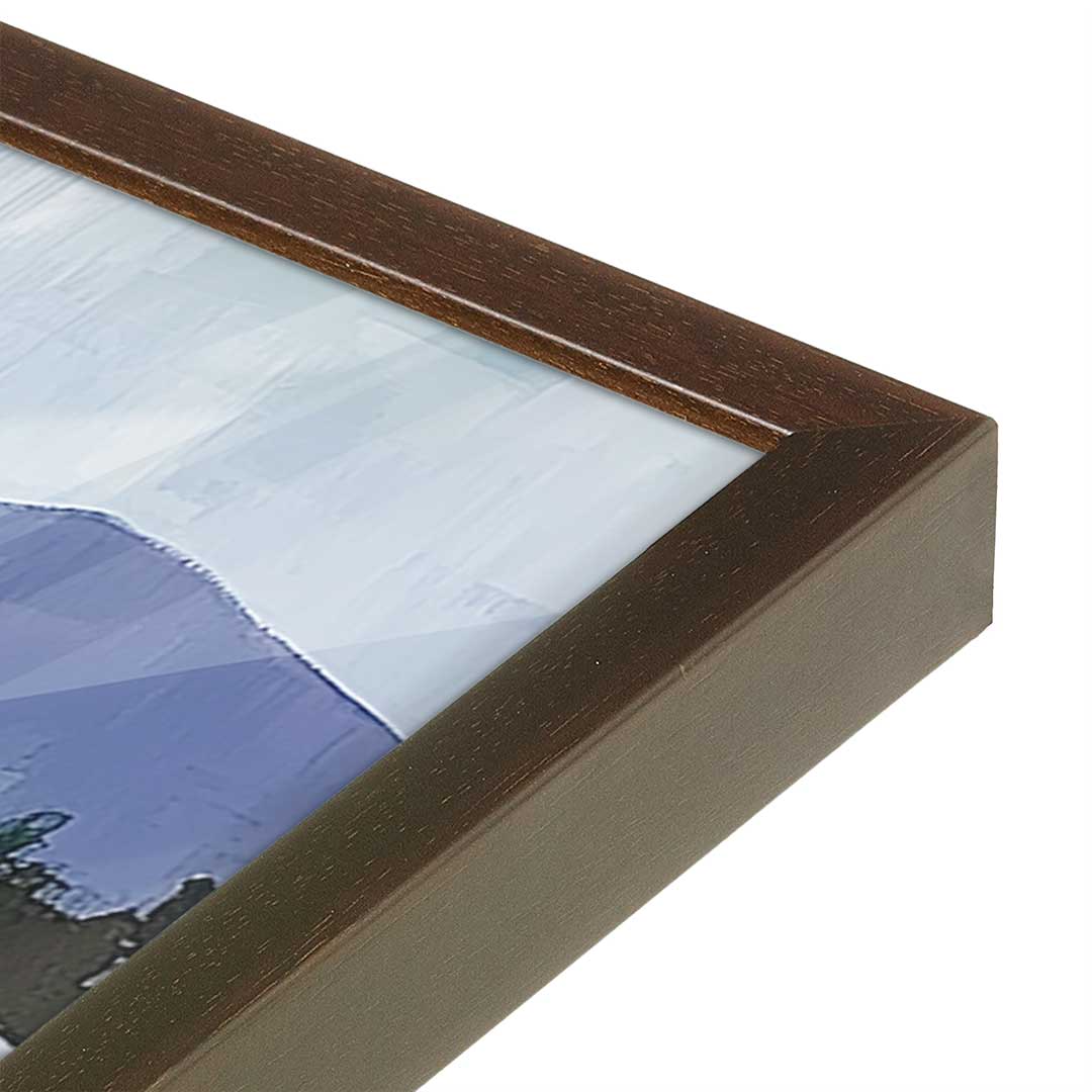 [Color:Belvinder Brown], Picture of art in a Belvinder Brown frame at an angle