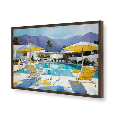 [Color:Brown], Picture of art in a Brown frame of the corner