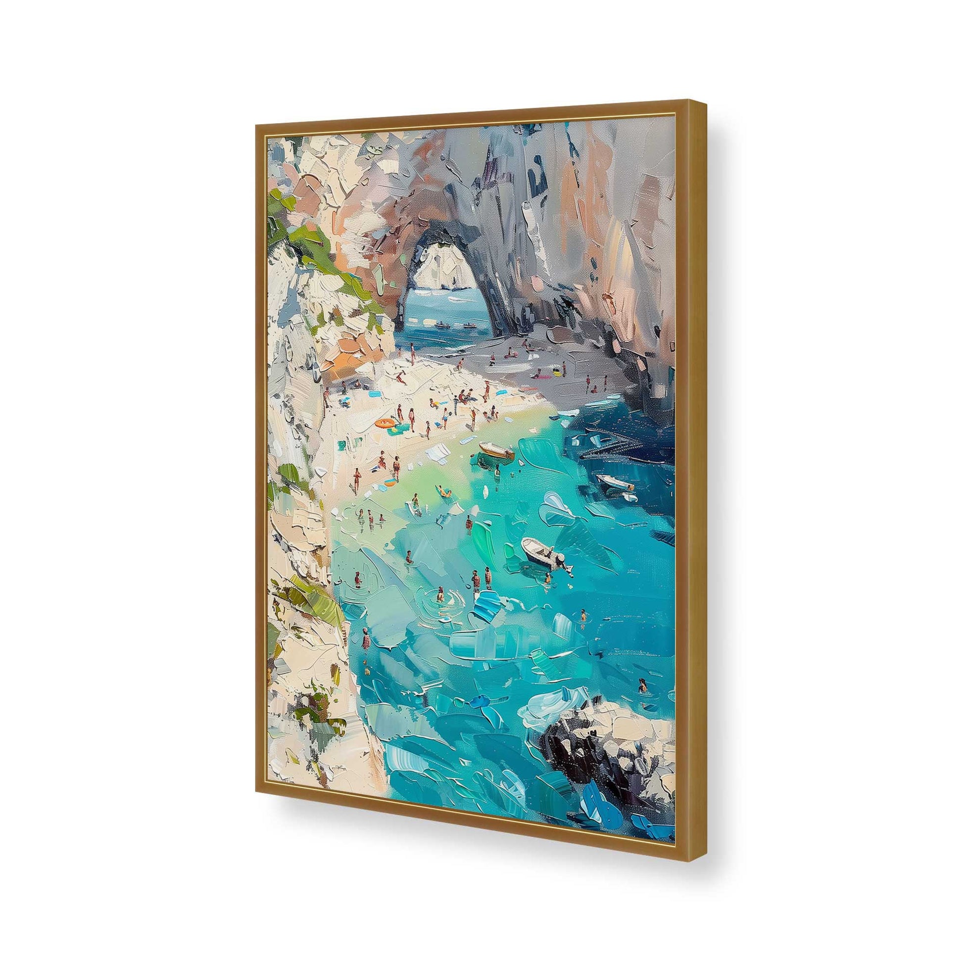 [Color:Polished Gold], Picture of art in a Polished Gold frame of the corner