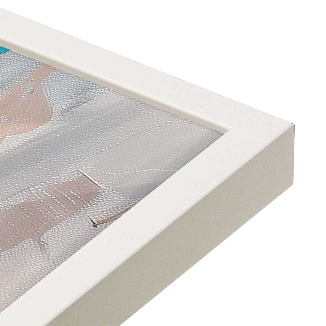 [Color:Opaque White], Picture of art in a Opaque White frame at an angle