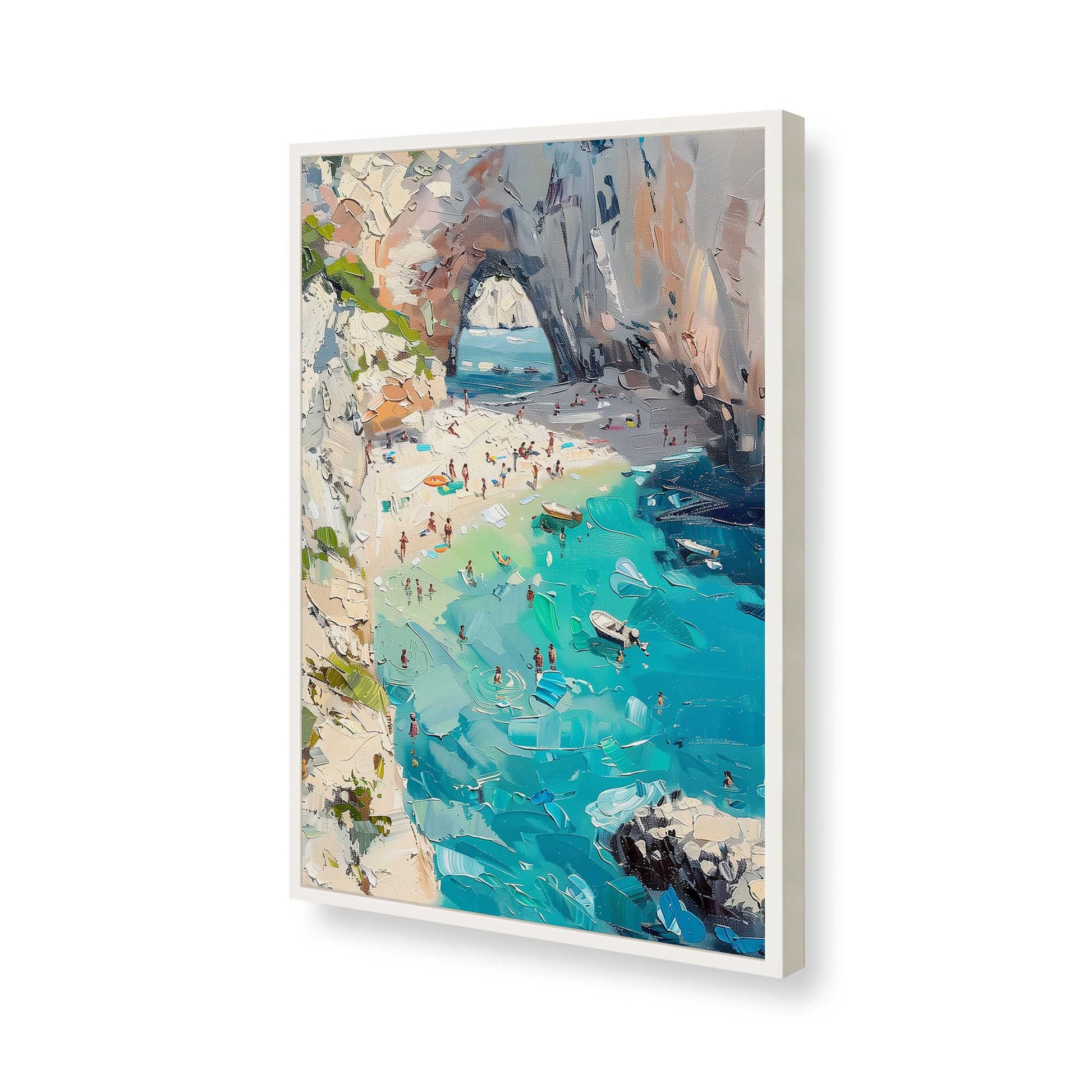 [Color:Opaque White], Picture of art in a Opaque White frame of the corner