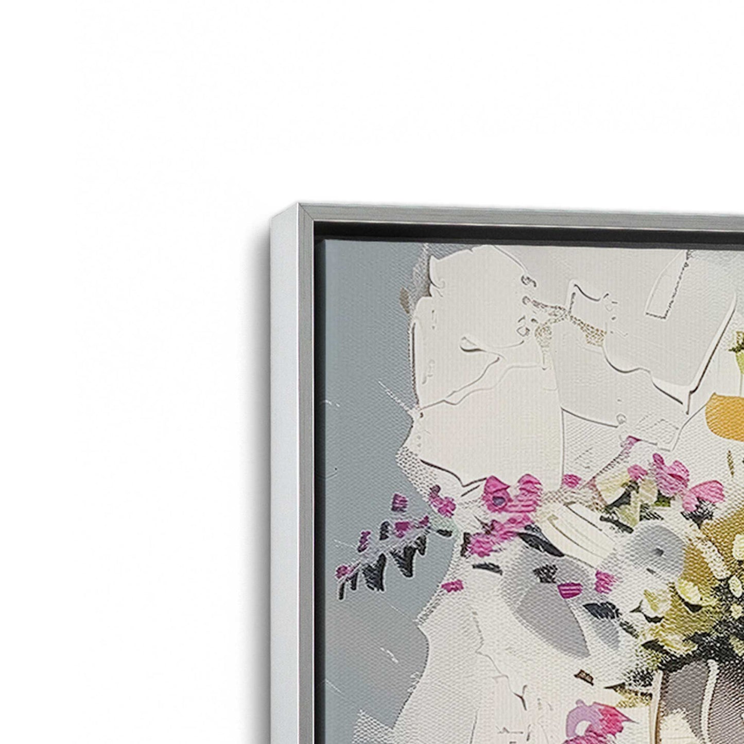 [Color:Polished Chrome], Picture of art in a Polished Chrome frame at an angle