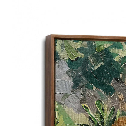[Color:Walnut], Picture of art in a Walnut frame at an angle