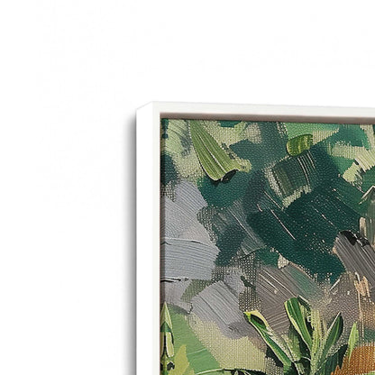 [Color:Opaque White], Picture of art in a White frame at an angle