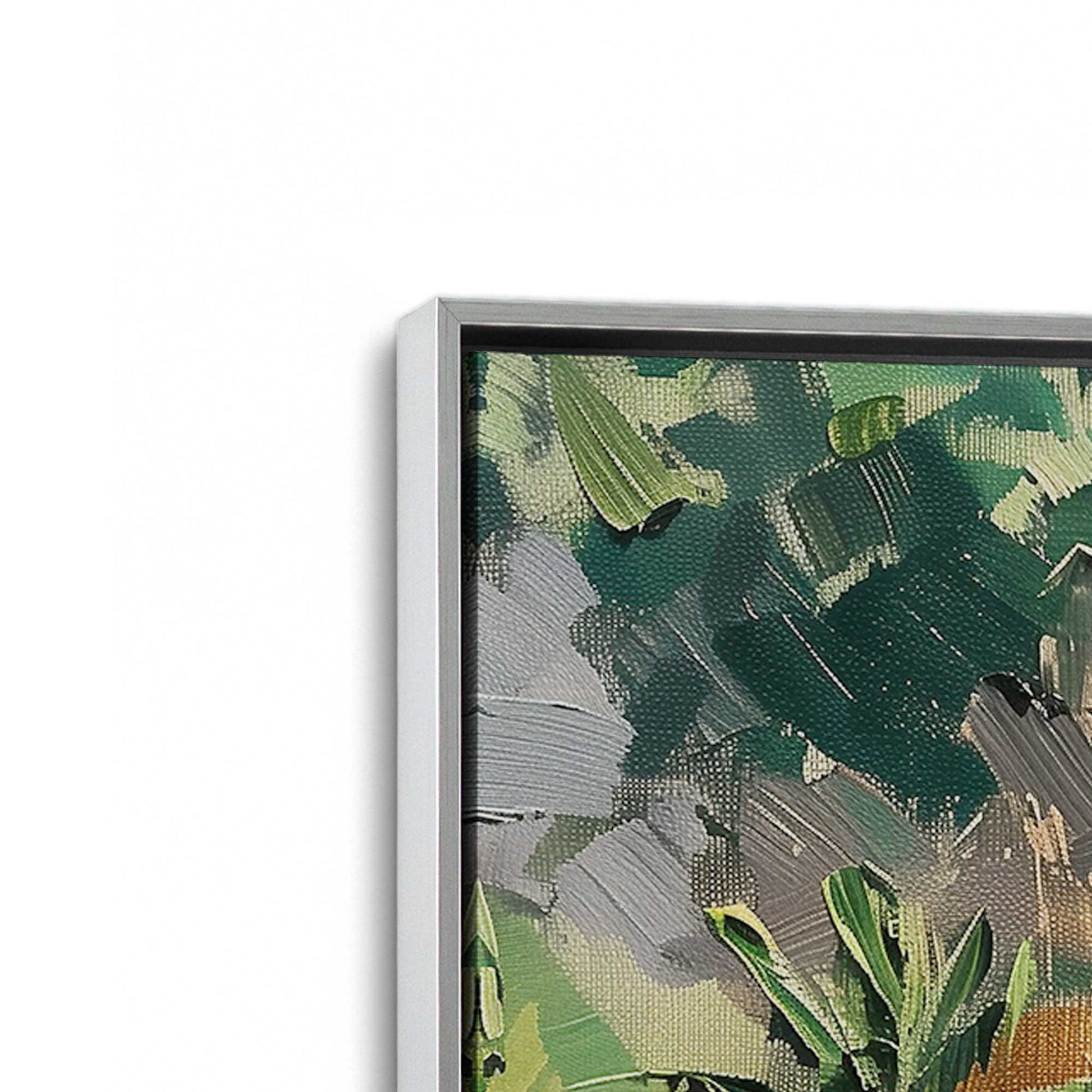 [Color:Polished Chrome], Picture of art in a Polished Chrome frame at an angle