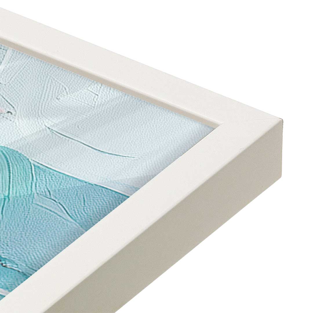 [Color:Opaque White], Picture of art in a Opaque White frame at an angle