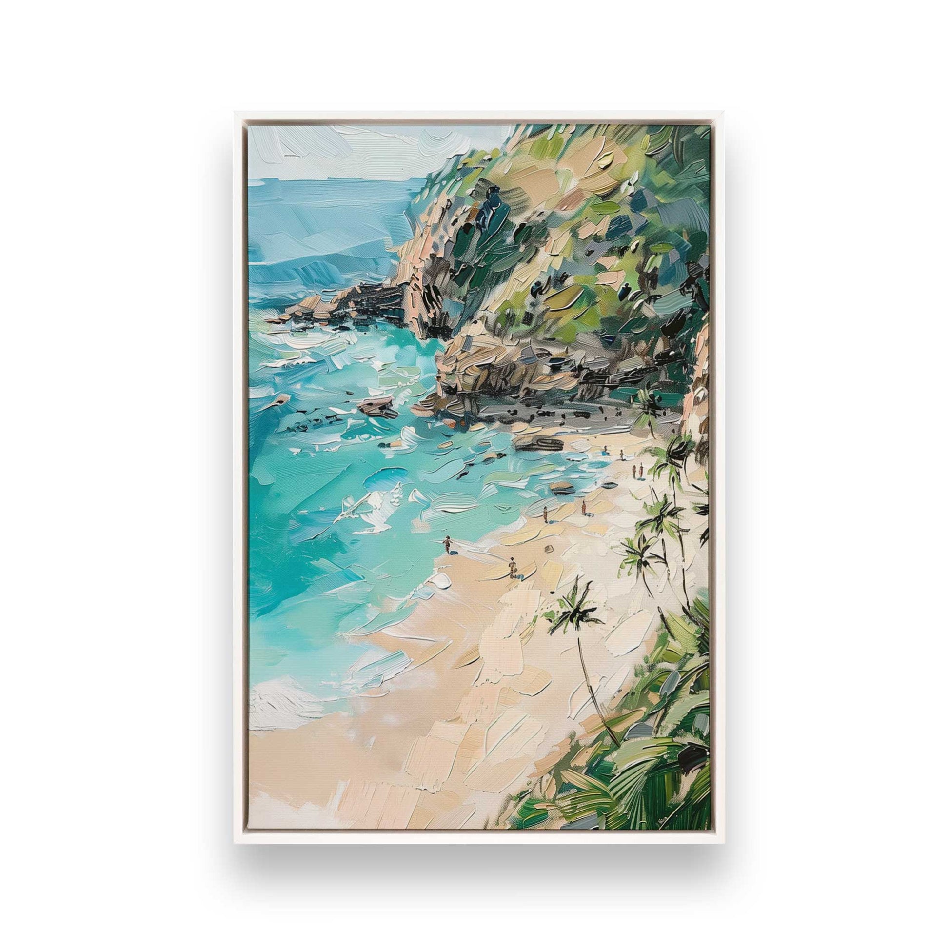 [Color:Opaque White], Picture of art in a White frame