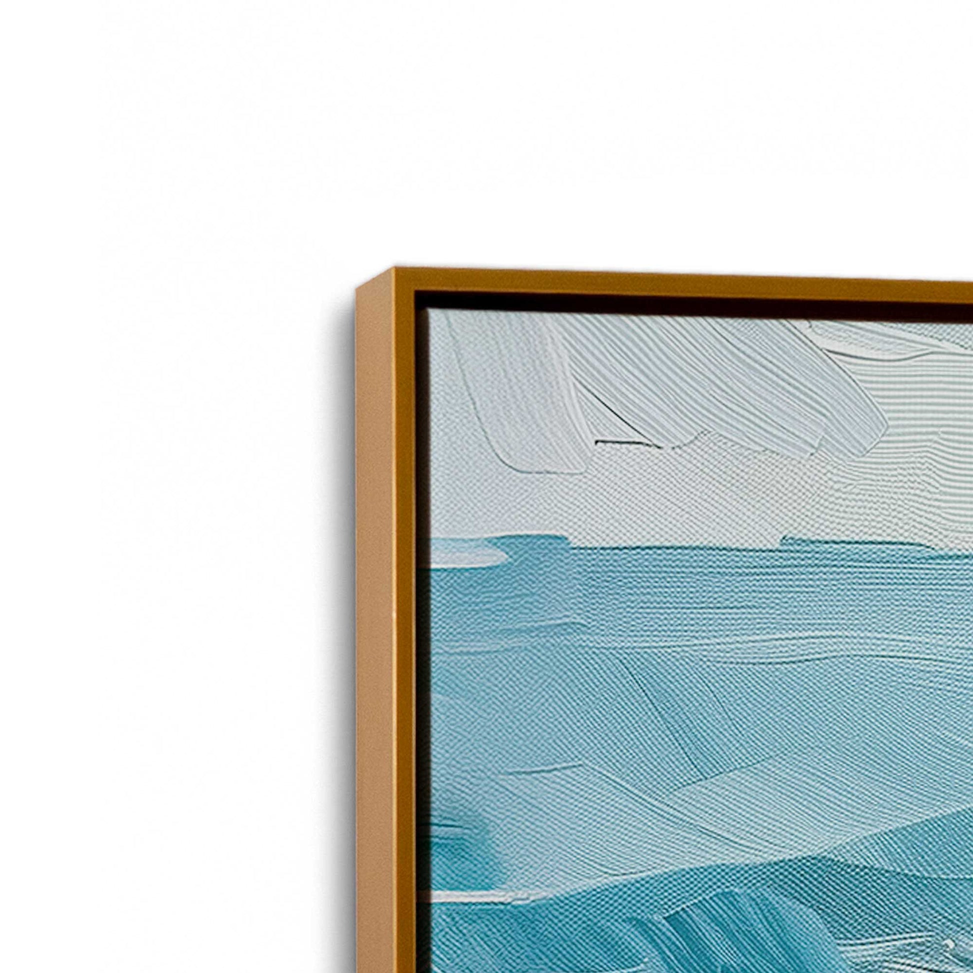[Color:Polished Gold], Picture of art in a Polished Gold frame at an angle