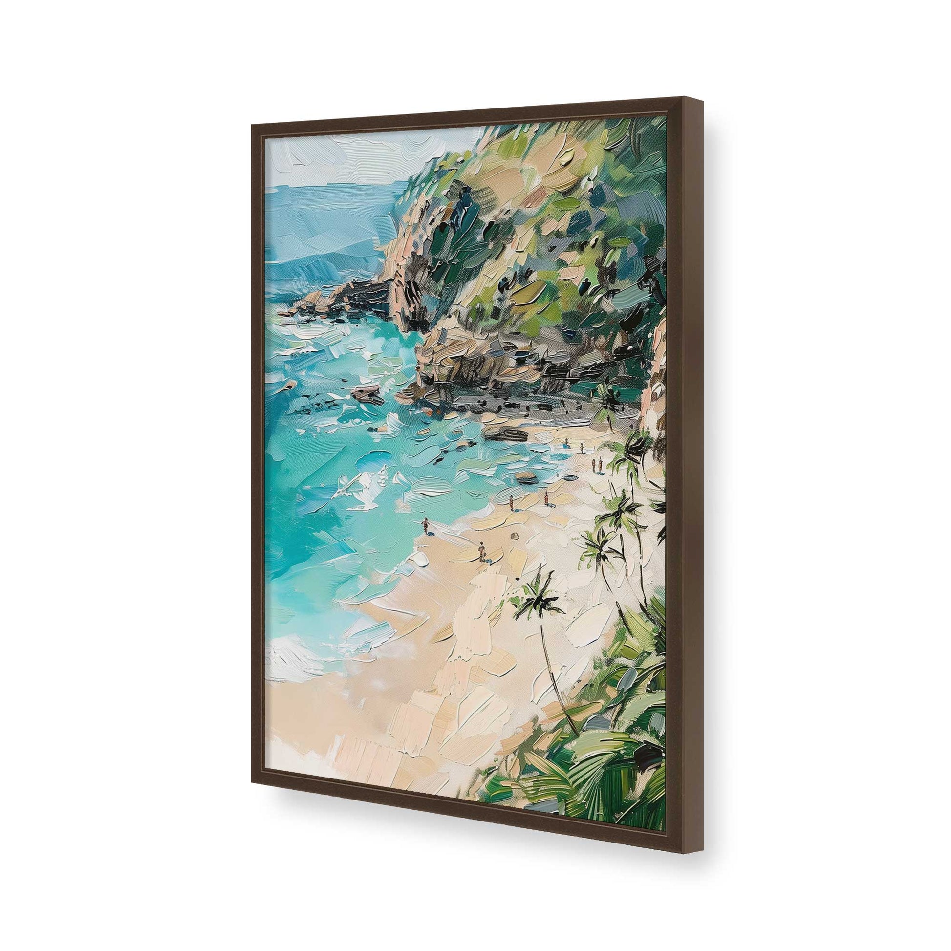 [Color:Brown], Picture of art in a Brown frame of the corner