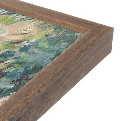 [Color:Walnut], Picture of art in a Walnut frame at an angle
