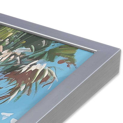 [Color:Polished Chrome], Picture of art in a Polished Chrome frame at an angle