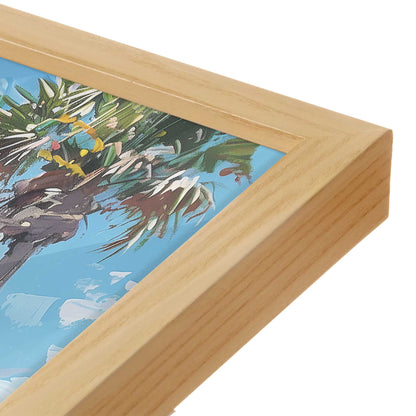 [Color:American Maple], Picture of art in a American Maple frame at an angle